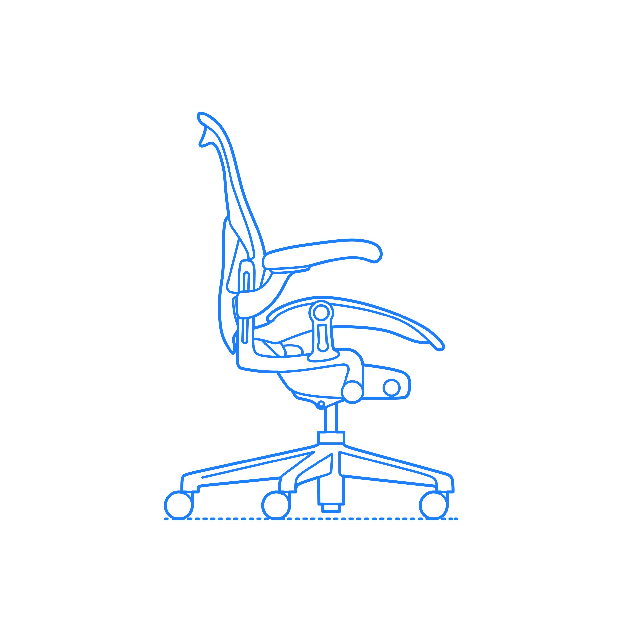 Furniture Office Chairs Desk Chairs Aeron Chair B Size Outline Svg File Free Vectors